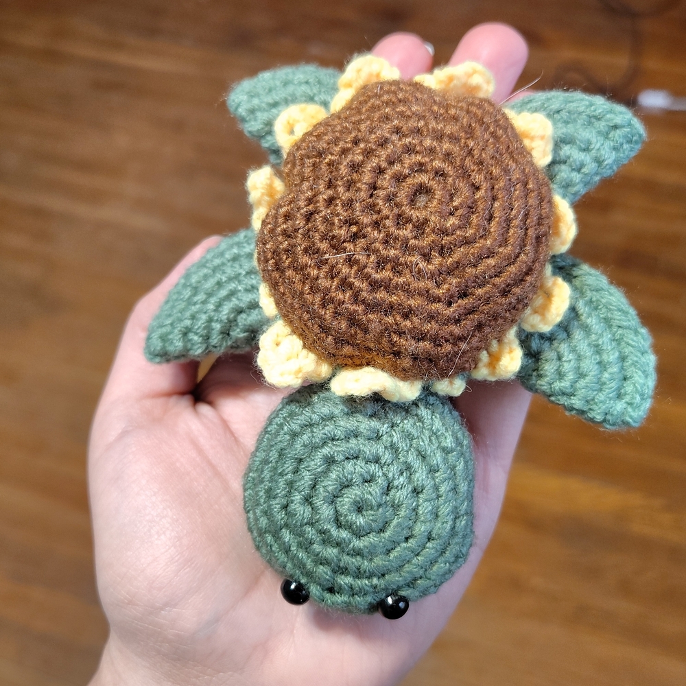Handcrafted Green and Brown Crochet Turtle